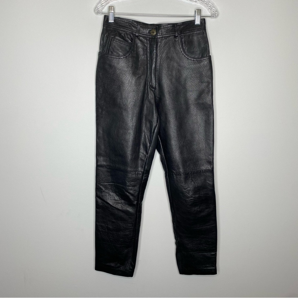 Preston & York Vintage Black Leather Pants